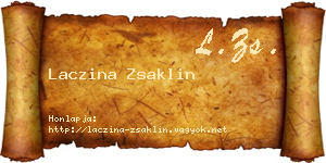 Laczina Zsaklin névjegykártya